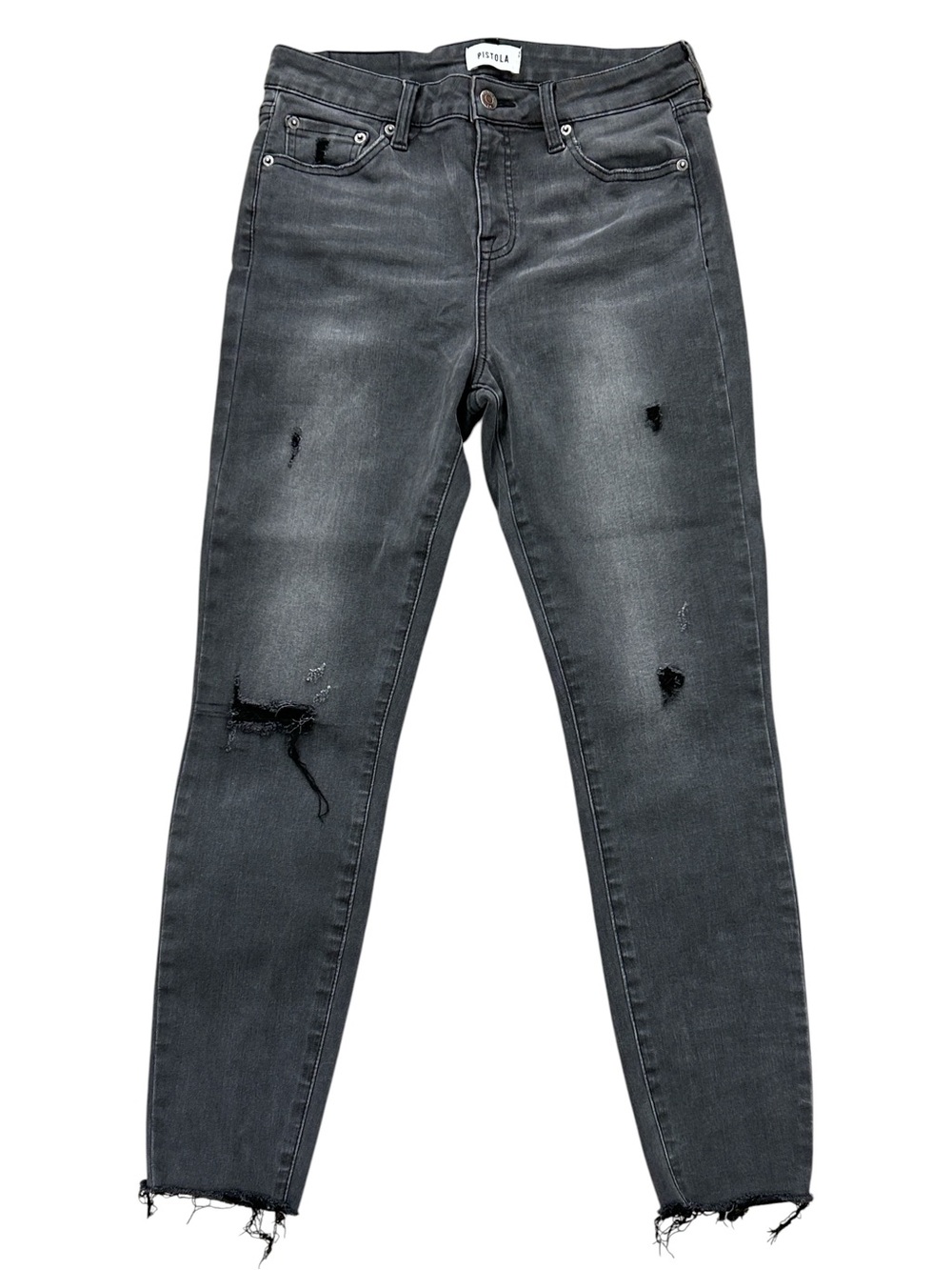 Pistola Premium Denim Charcoal Skinny Ankle Jeans